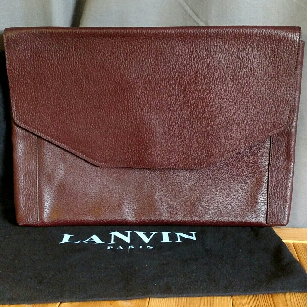 Lanvin Sartorial Envelop Bag Men's Clutch-Bordeaux